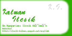 kalman ilcsik business card